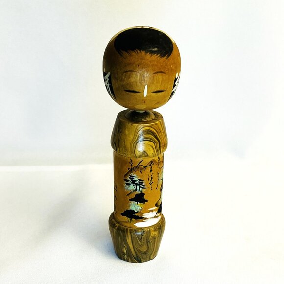 Kokeshi Decorated Wooden Ancient Japanese Traditional Doll Asian Culture 6 1/2” - Picture 3 of 10